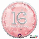 16 Happy Birthday Pink Foil Balloon