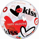 Happy Valentines Day Kiss Bubble Balloon