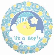 It's a Boy Moon Foil Balloon