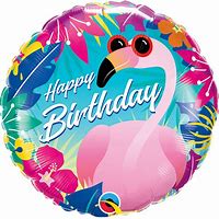 Happy Birthday Funky Flamingo Foil Balloon