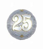 Happy 25th Anniversary Foil Balloon