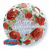 Happy Valentine's Day Roses Bubble Balloon