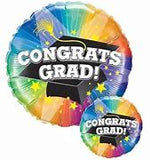 Congrats Grad! Colourful Foil Balloon