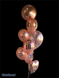 18th Birthday Balloons - Rose Gold Balloon Bouquet (Helium)