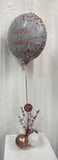 Rose Gold Happy Birthday Table Arrangement