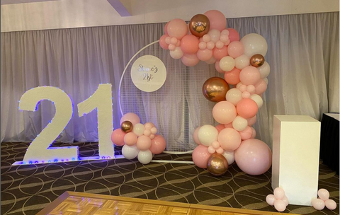 21st Backdrop & Balloon Package