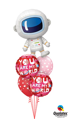 You are my world Bouquet Gift - Helium Balloons Brisbane