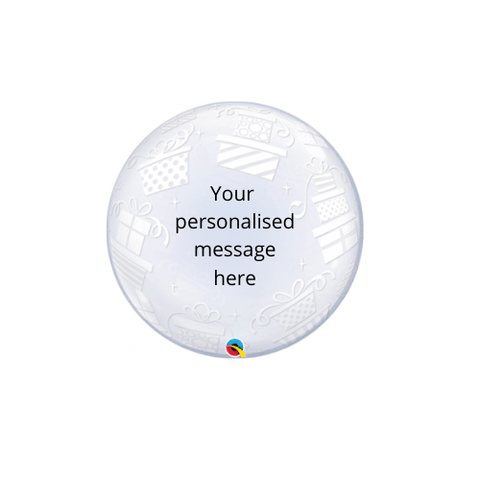 Personalised Presents Bubble Balloon 60cm