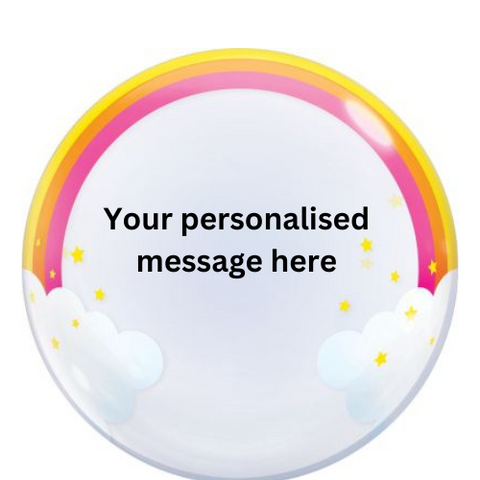 Rainbow Personalised Bubble Balloon