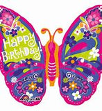 Happy Birthday Butterfly Balloon Shape