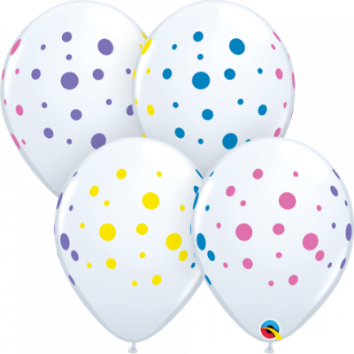 5 x Colourful Dots Latex