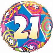 21 Swirls Foil Balloon