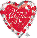 Happy Valentine's Day Silver & Red