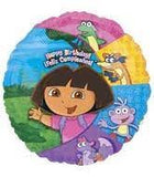 Dora The Explorer Friends Happy Birthday Foil Balloon