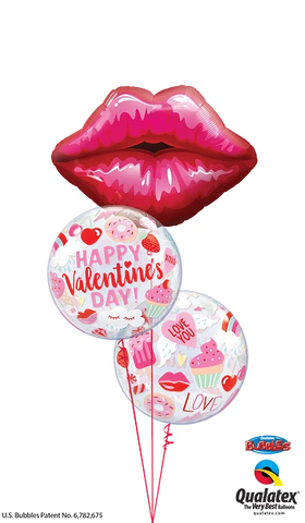 Valentine's Day Kiss Sweet Lips Balloon Bouquet