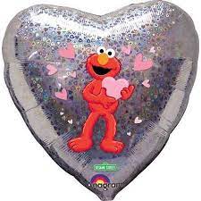 Elmo Heart Foil Balloon