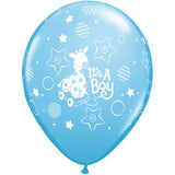 5 x It's a Boy Soft Pony Latex Balloons (2 - 3 Days float time)