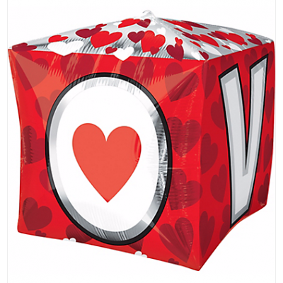 Square LOVE Orbz Foil Balloon