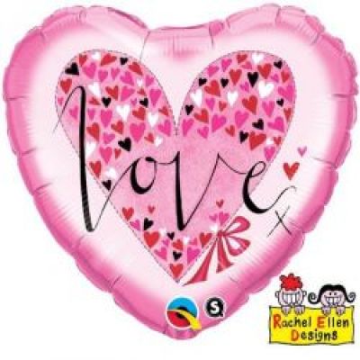 Pink LoVE Heart Foil Balloon